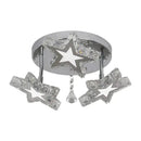 Modern chrome crystal nordic led ceiling chandelier living room flower