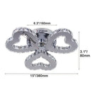 Modern chrome crystal nordic led ceiling chandelier living room flower