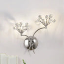 Modern chrome crystal orb light fixture living room direct wired electric