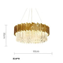 Modern chrome crystal oval led chandelier dining room light