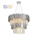 Modern chrome crystal oval led chandelier dining room light
