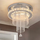Modern chrome crystal raindrop chandelier for dining room