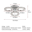 Modern chrome crystal raindrop chandelier for dining room