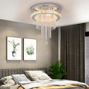 Modern chrome crystal raindrop chandelier for dining room