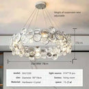 Modern chrome crystal ring chandelier dining room pendant light