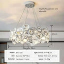 Modern chrome crystal ring chandelier dining room pendant light