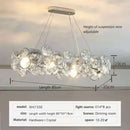 Modern chrome crystal ring chandelier dining room pendant light