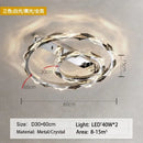 Modern chrome crystal ring chandelier for dining room dimmable led