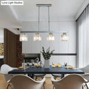 Modern chrome crystal rod pendant light dining room e26 e27