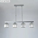 Modern chrome crystal rod pendant light dining room e26 e27