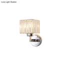 Modern chrome crystal sconce light – hallway wall mount