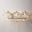 Modern chrome crystal shade sconce light bedroom wall mount