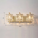 Modern chrome crystal shade sconce light bedroom wall mount