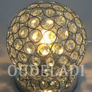 Modern chrome crystal table lamp bedroom sparkling desk light
