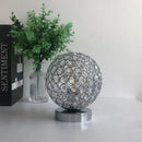 Modern chrome crystal table lamp bedroom sparkling desk light