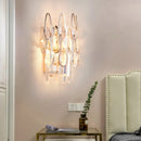 Modern chrome crystal teardrop wall sconce living room 110v-120v light