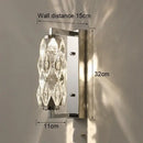 Modern chrome crystal wall lamp for bedroom luxury lighting