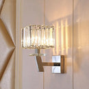 DecorBites™ Modern Clear Crystal Wall Light - Stylish 1 Light Chrome Sconce for Corridor