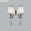 DecorBites™ Modern Chrome Wall Lamp with K9 Crystal Drop and Diamond-Pattern Barrel Design