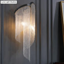 DecorBites™ Minimalist Aluminum Wall Sconce Light with 2 Silver Bulbs - Perfect Bedside Lamp