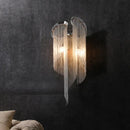 DecorBites™ Minimalist Aluminum Wall Sconce Light with 2 Silver Bulbs - Perfect Bedside Lamp