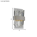 Modern chrome crystal wall sconce bedroom wall light