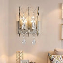 Modern chrome crystal wall sconce light – bedroom teardrop lighting