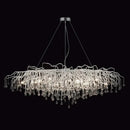 Modern chrome crystal water drop branch chandelier living room light