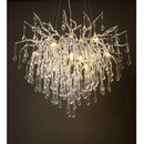 Modern chrome crystal water drop branch chandelier living room light