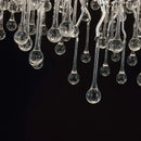 Modern chrome crystal water drop branch chandelier living room light