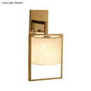 Modern chrome cylinder sconce light – bedroom fabric light fixture