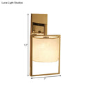 Modern chrome cylinder sconce light – bedroom fabric light fixture