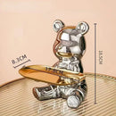 Modern chrome decorbites bear doll storage tray living room key holder