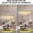 Modern chrome decorbites branch crystal chandelier dining room