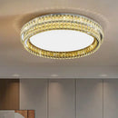 Modern chrome decorbites crystal round led ceiling light living room