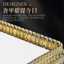 Modern chrome decorbites crystal round led ceiling light living room