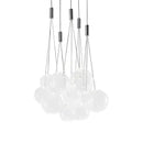 Modern chrome decorbites glass ball pendant light for living room