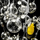 Modern chrome decorbites glass ball pendant light for living room