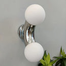 Modern chrome designer grape wall sconce – bedroom glass light