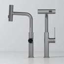 Modern chrome digital display kitchen faucet with pull out sprayer