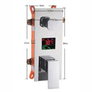 Modern chrome digital shower mixer bathroom temperature control panel