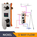 Modern chrome digital shower mixer bathroom temperature control panel