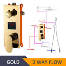 Modern chrome digital shower mixer bathroom temperature control panel