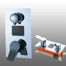 Modern chrome digital shower mixer bathroom temperature control panel