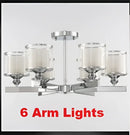 Modern chrome double glass led crystal chandelier living room light