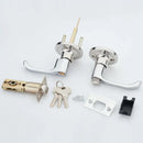 Modern chrome double handle lock kit kitchen door handle