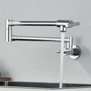 Modern chrome double joint pot filler faucet kitchen wall mount tap