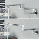 Modern chrome double joint pot filler faucet kitchen wall mount tap