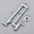 Modern chrome double joint pot filler faucet kitchen wall mount tap