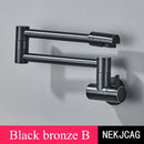 Modern chrome double joint pot filler faucet kitchen wall mount tap